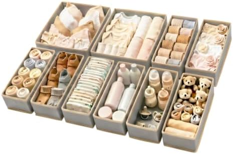 Drawer Organizer for Clothes & Underwear Light Grey by Unknown