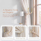 Sumnacon Curtain Holdbacks 2 Pcs Wall Mounted Curtain Tiebacks - Image 6