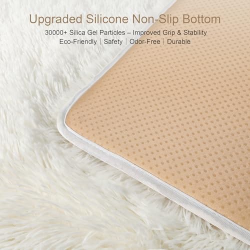 3x5 Thick Cream White Fluffy Shag Rug - Image 4