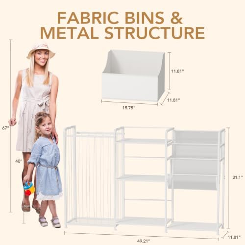 BBLIKE Kids Bookshelf and Toy Storage Organizer - Image 2