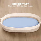 2-Pack Baby Bassinet Sheets Girl, 33x17 Bedside Sheets - Image 2