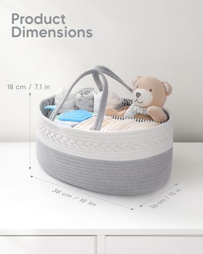 Maliton Cotton Rope Diaper Caddy Organizer - Image 2