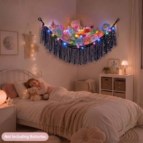 FIOBEE Stuffed Animals Net LED Light Toy Hammock - Image 4