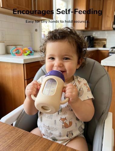 3-Pack Silicone Sleeves for New Lansinoh & Pigeon Glass Baby Bottle 5 oz - Image 3