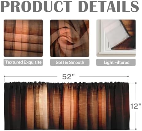 Emvency Valances for Windows, 2 Pack, 52x12 Inch - Image 3