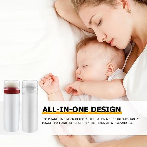 2Pcs Empty Loose Powder Dispenser Bottle Portable Travel Powder Puff Case Baby - Image 5