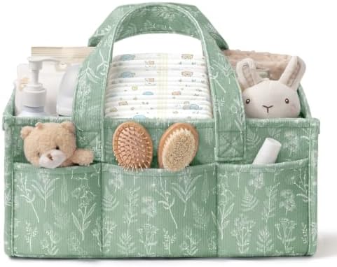 Corduroy Baby Diaper Caddy Organizer by Unknown