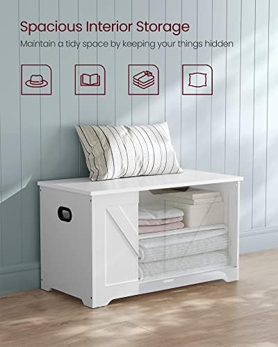 VASAGLE Storage Chest with 2 Safety Hinges, 15.7 x 31.5 x 18.1 Inche - Image 5
