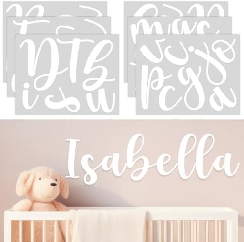 Boao Personalized Name Letter Wall Decal, Elegant Script by Boao