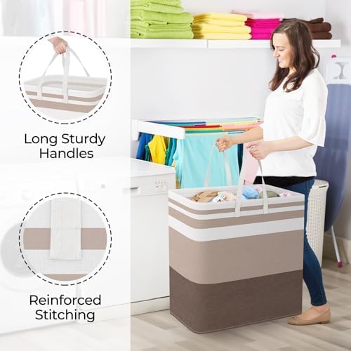 StorageRight Laundry Basket Hamper, 100L Collapsible Clothes Storage - Image 4
