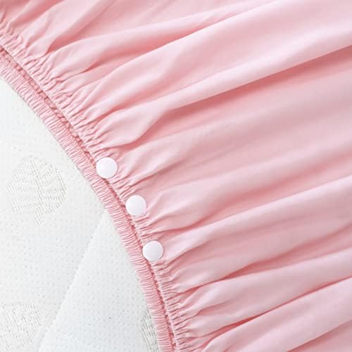 Crib Bed Skirt 14" Drop, Fits 28"x52" Crib, Adjustable - Image 2