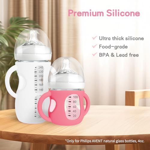 Silicone Sleeves for Avent Natural Glass Baby Bottles, BPA Free, Anti Breakage - Image 6