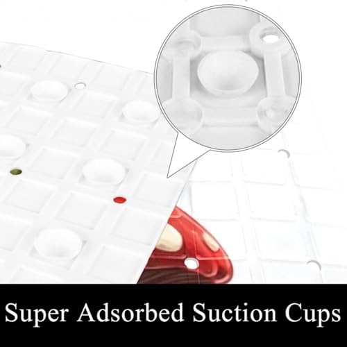 Bath Tub Shower Mat, Washable Bathtub Floor Mats, Suction Cups and Drain Holes - Image 3