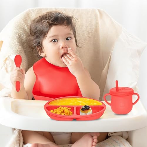 100% Silicone baby feeding set, BPA free Baby dishes set - Image 2