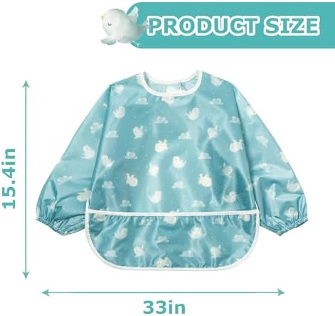 Little Dimsum Long Sleeve Bib for Baby Infant Toddler 6-36 Months - Image 6