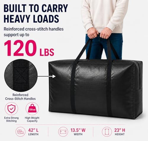 Extra Large Storage Bags, Jumbo Moving Tent Storage Bags, Foldable Big Pink XXL - Image 3