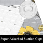 Shower Mat Non Slip 26.8 x 15.1 Inches, Bee Floral Bathtub Mat Shower Stall Mats - Image 3