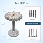 The Metal Magician Wall Mounted Floral Curtain Holdbacks - Image 2