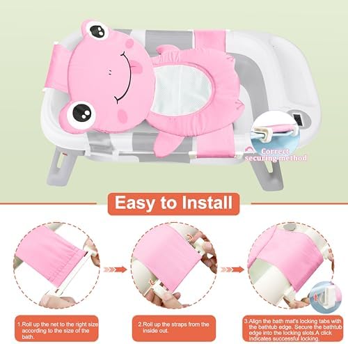 Baby Bath Seat Support Net, Quick Drying, Adjustable, Comfortable, Infant - Image 3