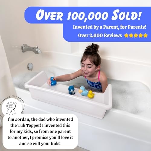 Tub Topper Mini Bathtub Splash Guard, Bath Shelf - Image 6