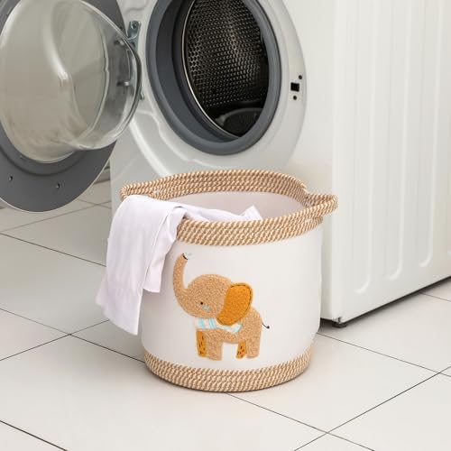 Baby Toy Basket Blanket Baskets Laundry Hamper Cute Elephant Nursery - Image 5