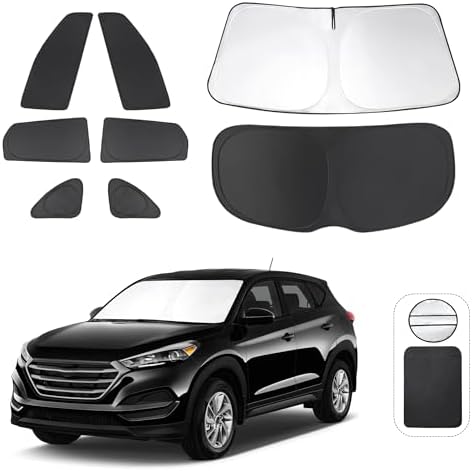 TINGLU Window Shades for Hyundai Tucson 2016-2021 Accessories Car Side Full by TINGLU