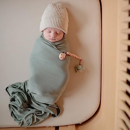 mushie Stretchy & Soft Crib Sheet | Fitted 28" x 52" - Image 4