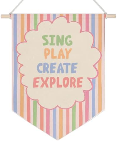 Ghueghe Pastel Boho Playroom Canvas Banner Wall Decor by Unknown