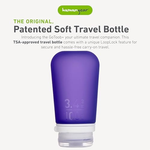 humangear GoToob+ | Refillable Silicone Travel Bottle | Locking Lid | Food-Safe - Image 2