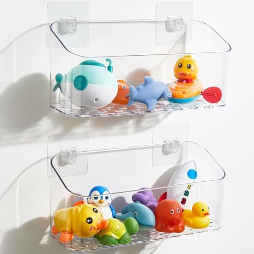 UNIKON 2 Pack Clear Bath Toy Storage Organizer by UNIKON