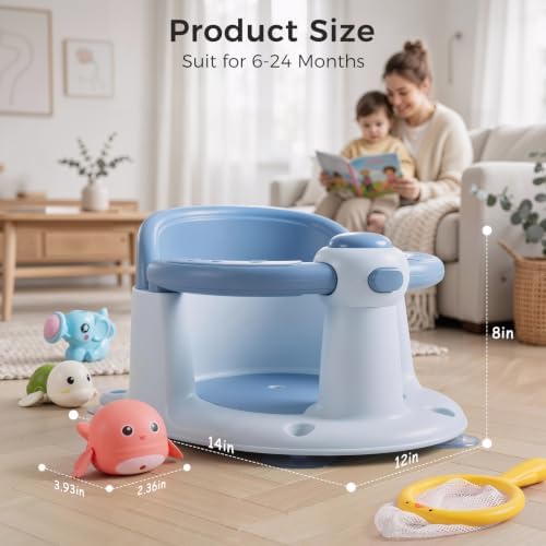 Baby Bath Seat for Babies 6 Months & Up, Temperature Alert Baby Bathtub Seat - Image 5