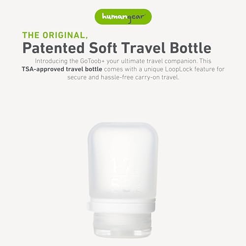 humangear GoToob+ | Refillable Silicone Travel Bottle | Locking Lid | Food-Safe - Image 2