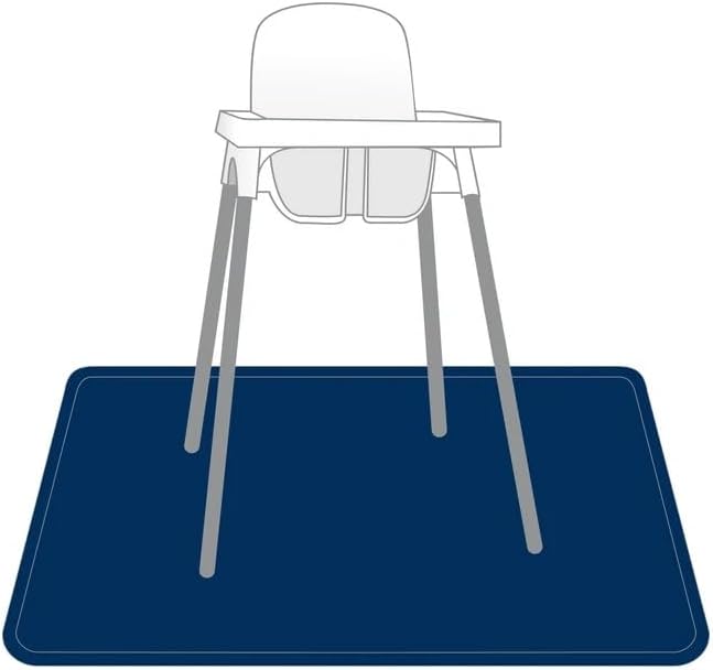BapronBaby Minimalist Navy Waterproof Splash Mat Catch All Floor Cover - Image 3