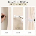 RTZEN Metal Curtain Tiebacks, Drapery Holders - Image 7