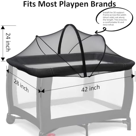 Mosquito Net for Pack n Play, Pack and Play Cover - Image 4