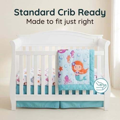 EVERYDAY KIDS 3 Piece Girls Crib Bedding Set - Image 4