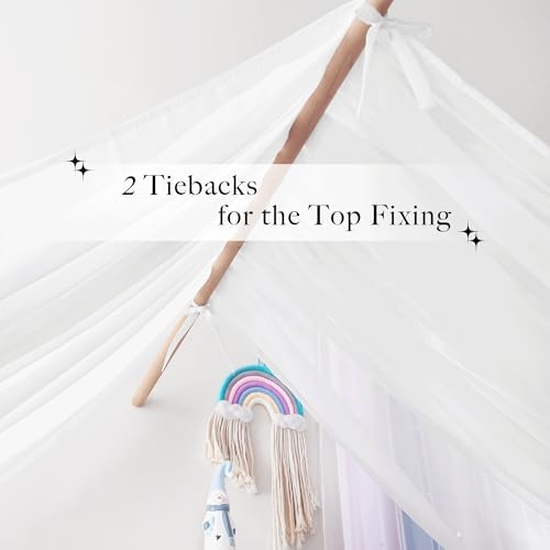 NICETOWN Off White Kids Bed Canopy - Image 2