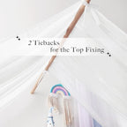 NICETOWN Off White Kids Bed Canopy - Image 2