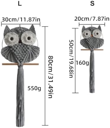 Achart Owl Macrame Wall Hanging-Hand Woven Boho Tapestry-Macrame Wall Decor - Image 2