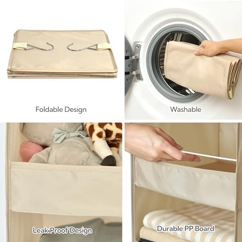 GRANNY SAYS 3-Shelf Hanging Closet Organizer, Foldable Storage - Image 6