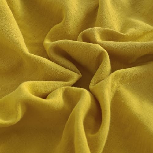 NTBAY Mini Crib Muslin Fitted Sheets, 2 Pack, 24 x 38, Ginger Yellow - Image 3