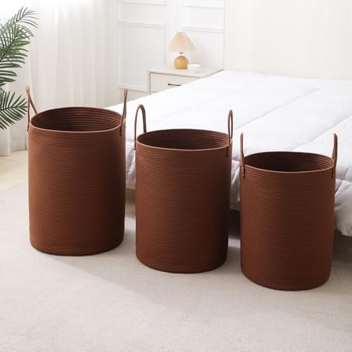 Laundry Basket Hamper Tall Rope Storage Woven - Image 6
