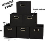Household Essentials Foldable Fabric Storage Bins 6 Piece Set, Strong - Image 2