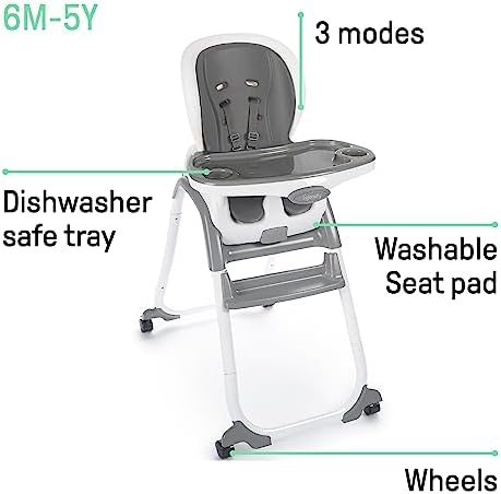 Ingenuity SmartClean Trio Elite 3-in-1 High Chair, Use 6 Months to 5 Years - Image 3