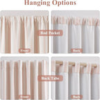 ZJDECOR White Cotton Blended Full Blackout Curtains - Image 4