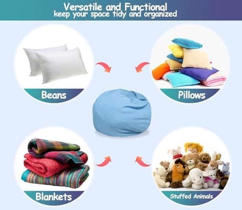 Stuffed Storage Bean Bag Keep Your Plush Toys More Organized Teens Children - Image 6