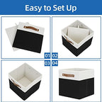 Temary 11 inch Cube Storage Bin 4 Pack Fabric Storage Cubes - Image 7