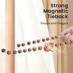 KLOGTSIND Magnetic Curtain Tiebacks, 6 Pack Wood Bead Curtain Holdbacks - Image 6