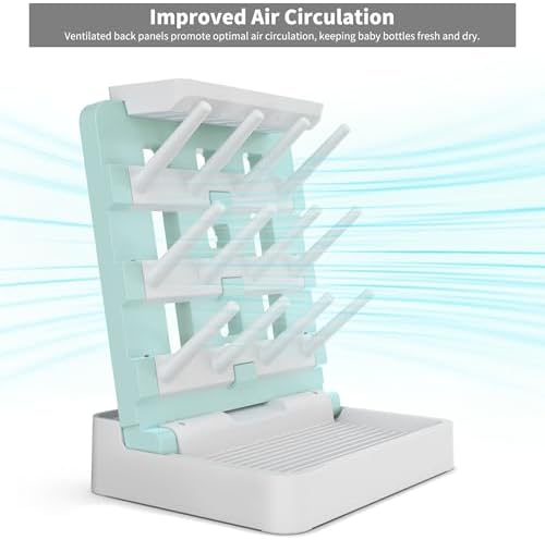 Baby Bottle Drying Rack, Vertical Standing Bottle Dryer Rack Holder-Space - Image 4