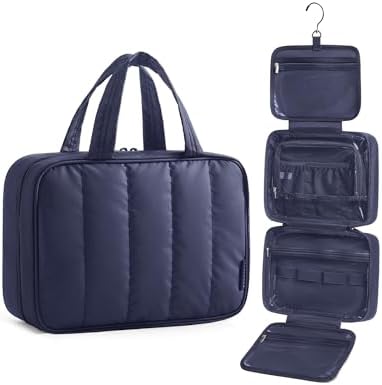 BAGSMART Travel Toiletry Bag for women, Portable Hanging Hook Makeup Bag by BAGSMART